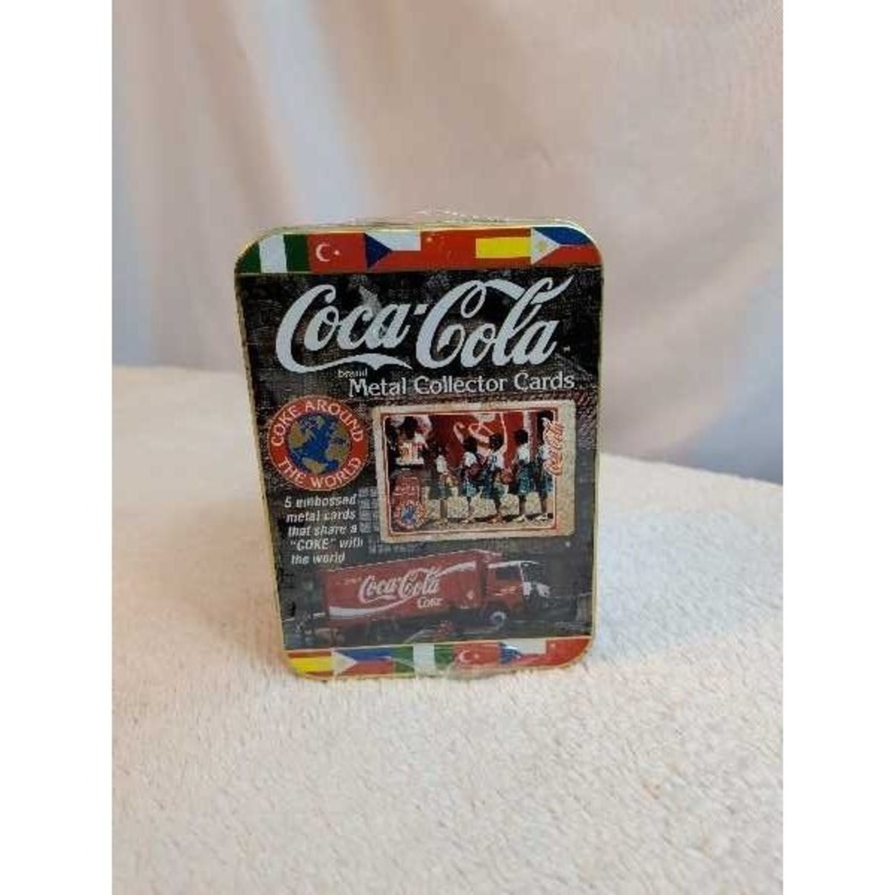 Coca-Cola Metal Collector Cards Tin Cans Coke Around the World Limited Edition